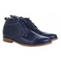 Ghete barbati din piele naturala, culoare bleumarin, imblanite, BOND1BLTPM